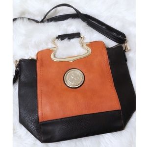 Black & Orange Crossbody